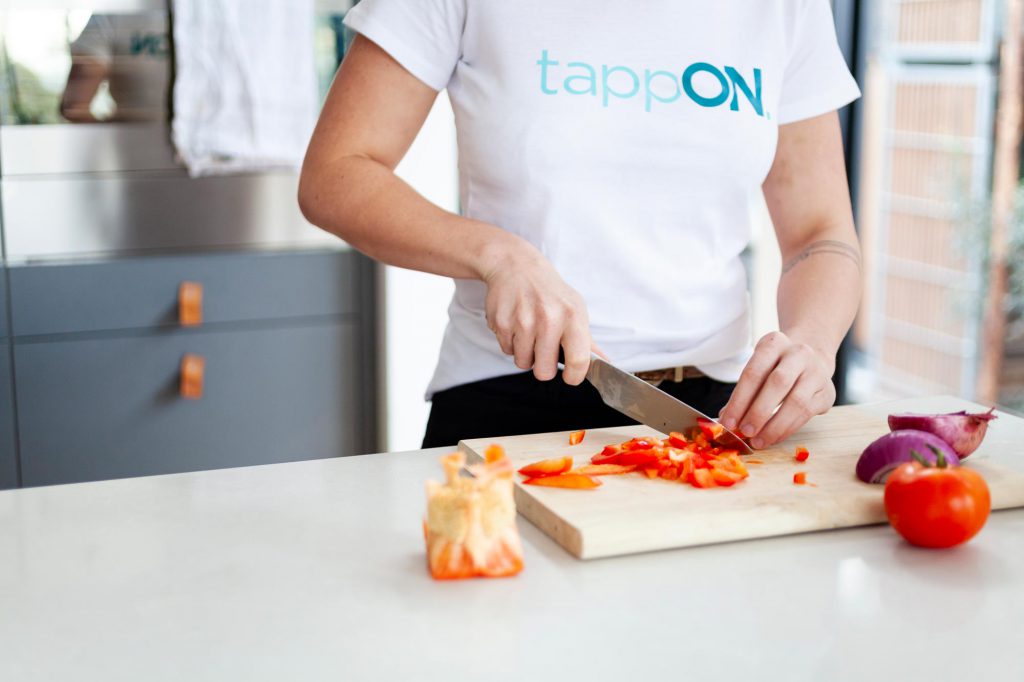tappON domestic professional helping NDIS client prepare meals